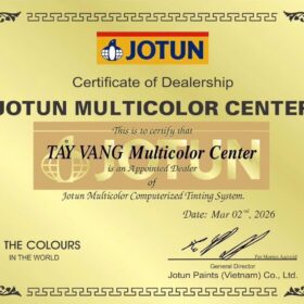 Chứng nhận đại lý Jotun - Tay Vàng